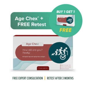 Age Chex® – Biological Age Test + Free Retest: 90 Day Age Reversal Package