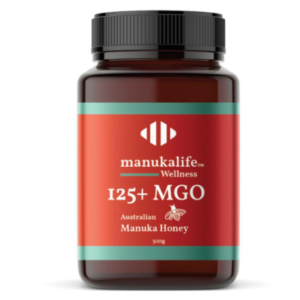مانوكا لايف +125 MGO – عسل مانوكا نقي وخام 100% من غرب أستراليا، بدرجة طبية وصيدلانية (250 جم)