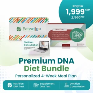 Premium DNA Diet Bundle- Personalized 4-Week Meal Plan with Nutrition & Supplement DNA Test